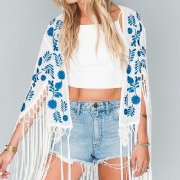 Show Me Your MuMu Tops - Show Me Your MuMu Cascade Fringe Kimono